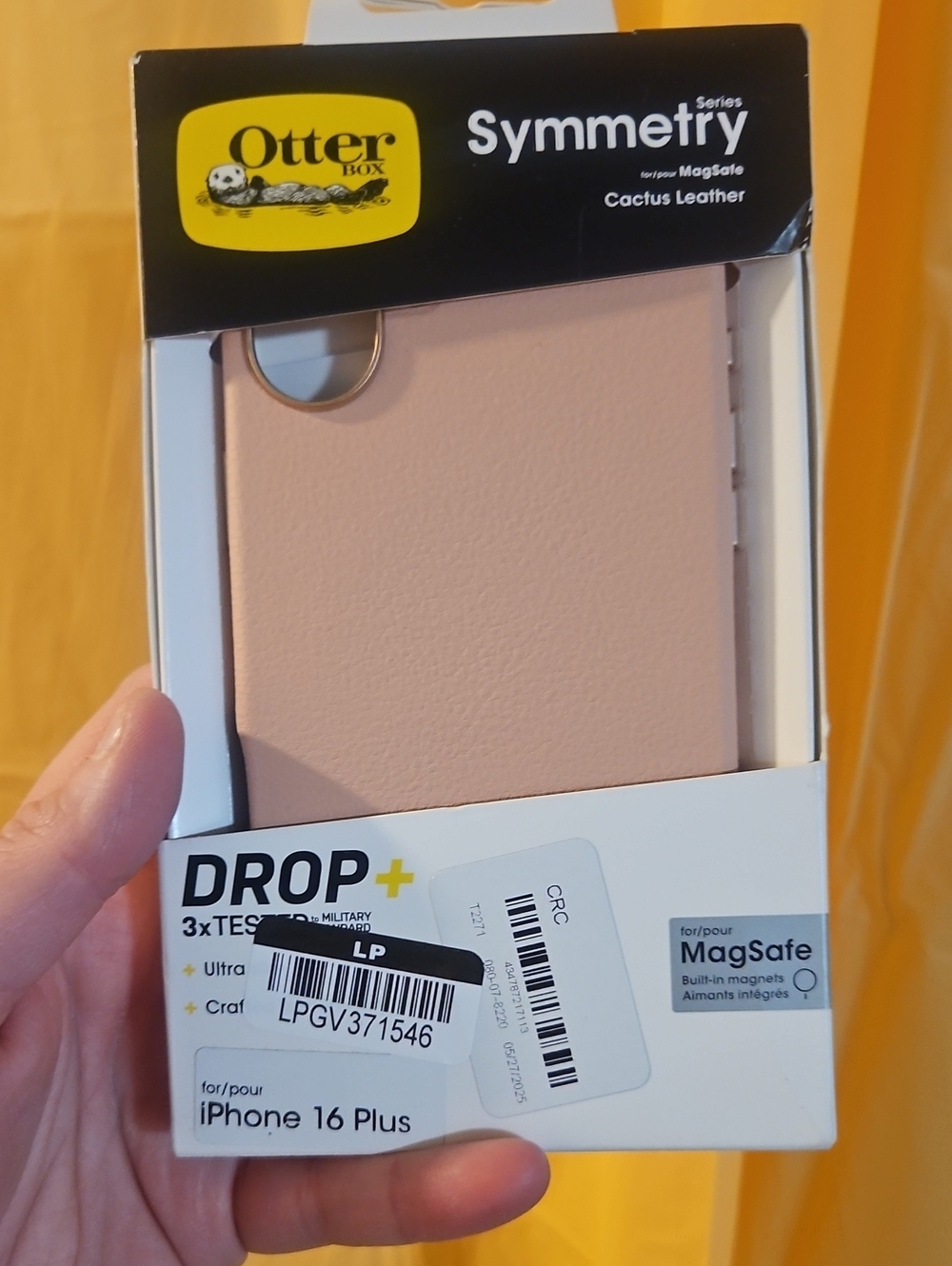 OtterBox iPhone 16 PLUS Symmetry Series Case with MagSafe - PINK CACTUS LEATHER